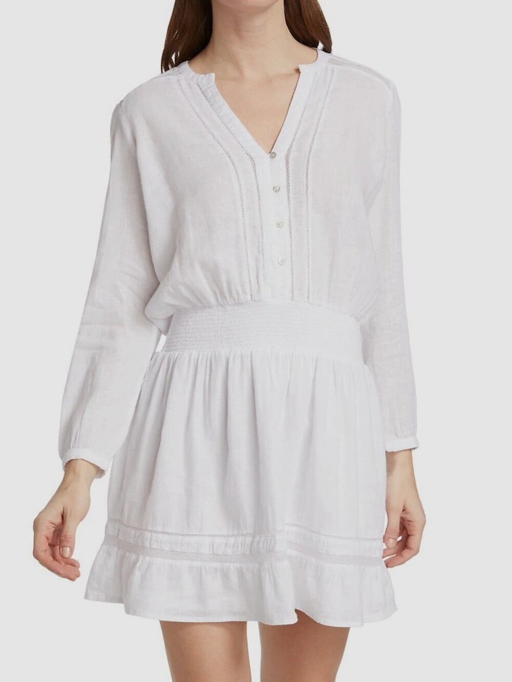 Rails Jasmine Linen Dress White Lace